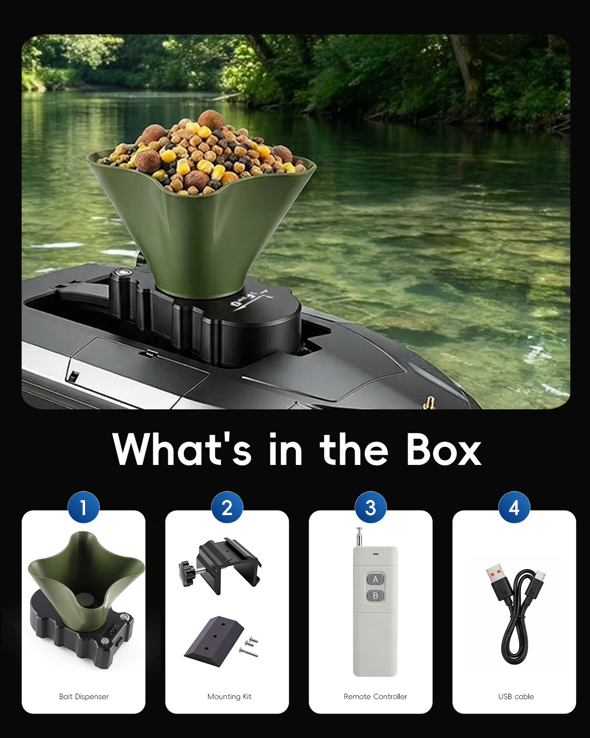 360° Rotating Bait Dispenser & - Fishing Gps recensione e prezzo