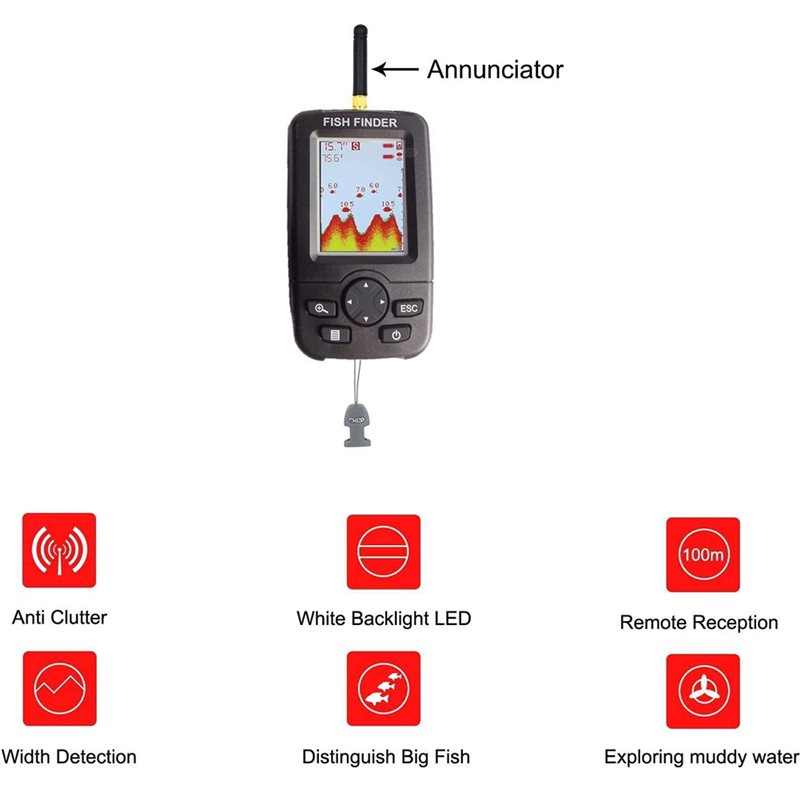 Wireless Sonar Fish Finder, Po - Fish Finder Portable recensione e prezzo