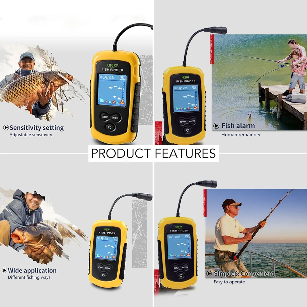 Lucky LCD Color Screen Portabl - Fish Finder Cable recensione e prezzo