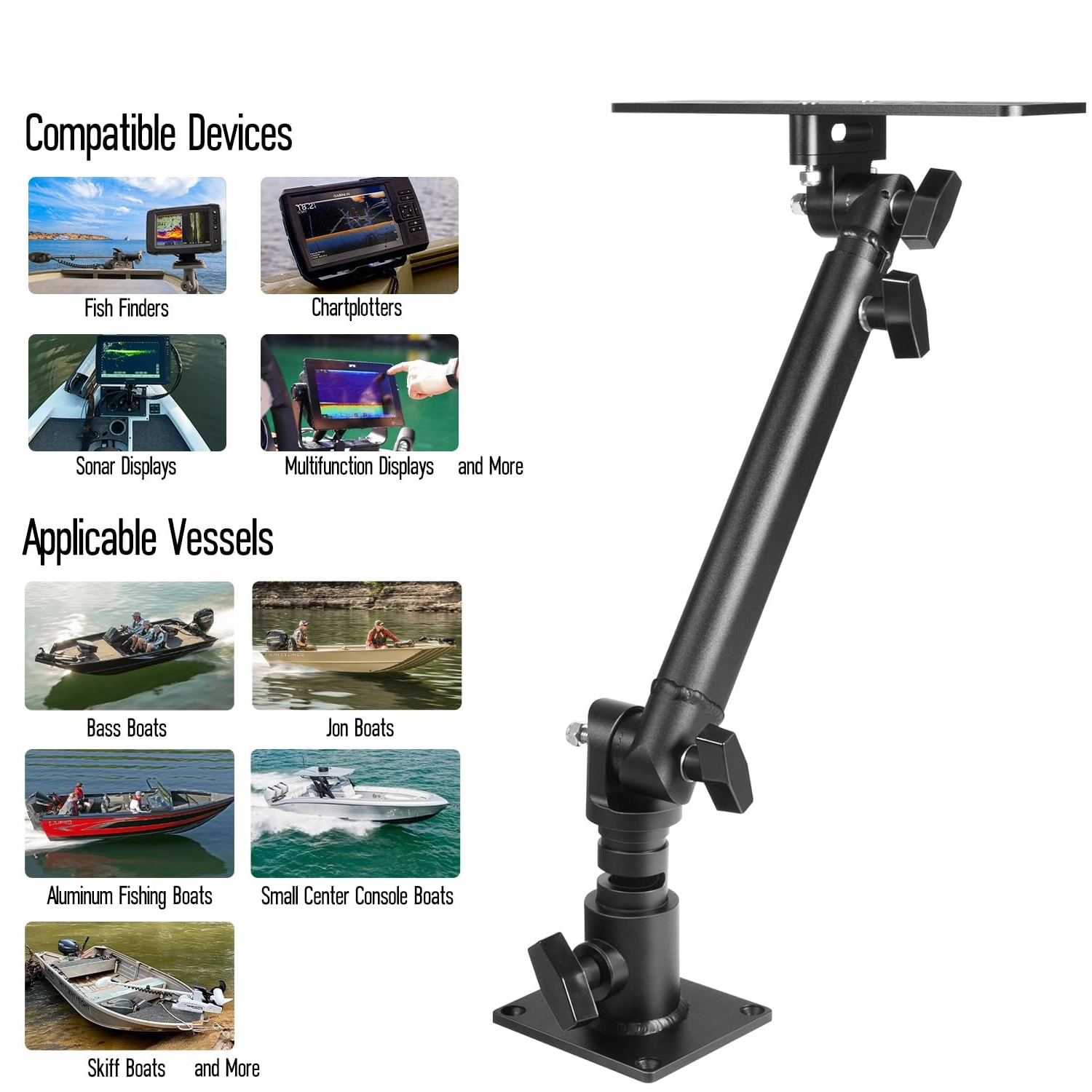 Marine Anodized Aluminum Monit - Fish Finder Mount recensione e prezzo