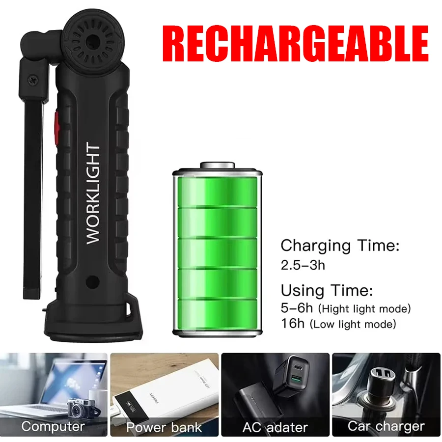 Rechargeable Magnetic Work Lig - Fishing Light recensione e prezzo