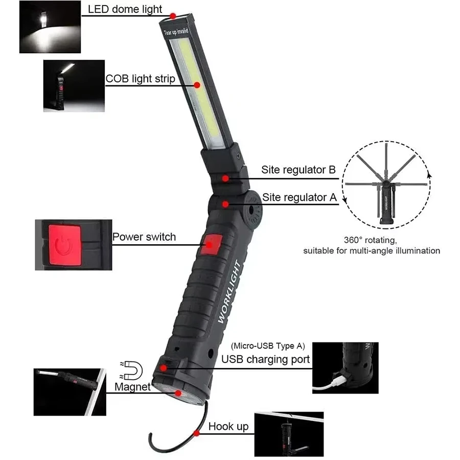 Rechargeable Magnetic Work Lig - Fishing Light recensione e prezzo