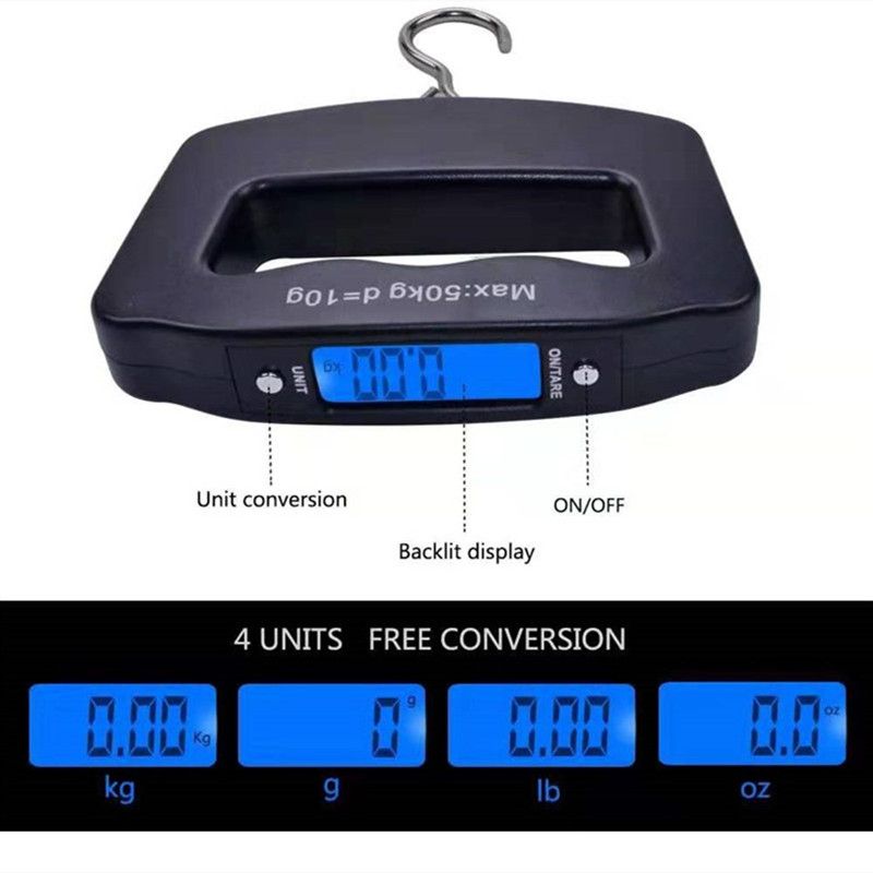 50kg Digital Fishing Scale Han - Fish Finder Battery recensione e prezzo