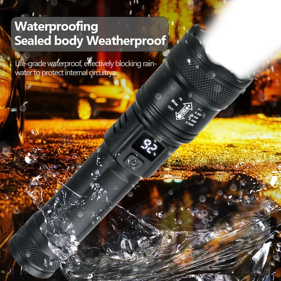 9900LM Powerful LED Flashlight - Fish Finder Battery recensione e prezzo