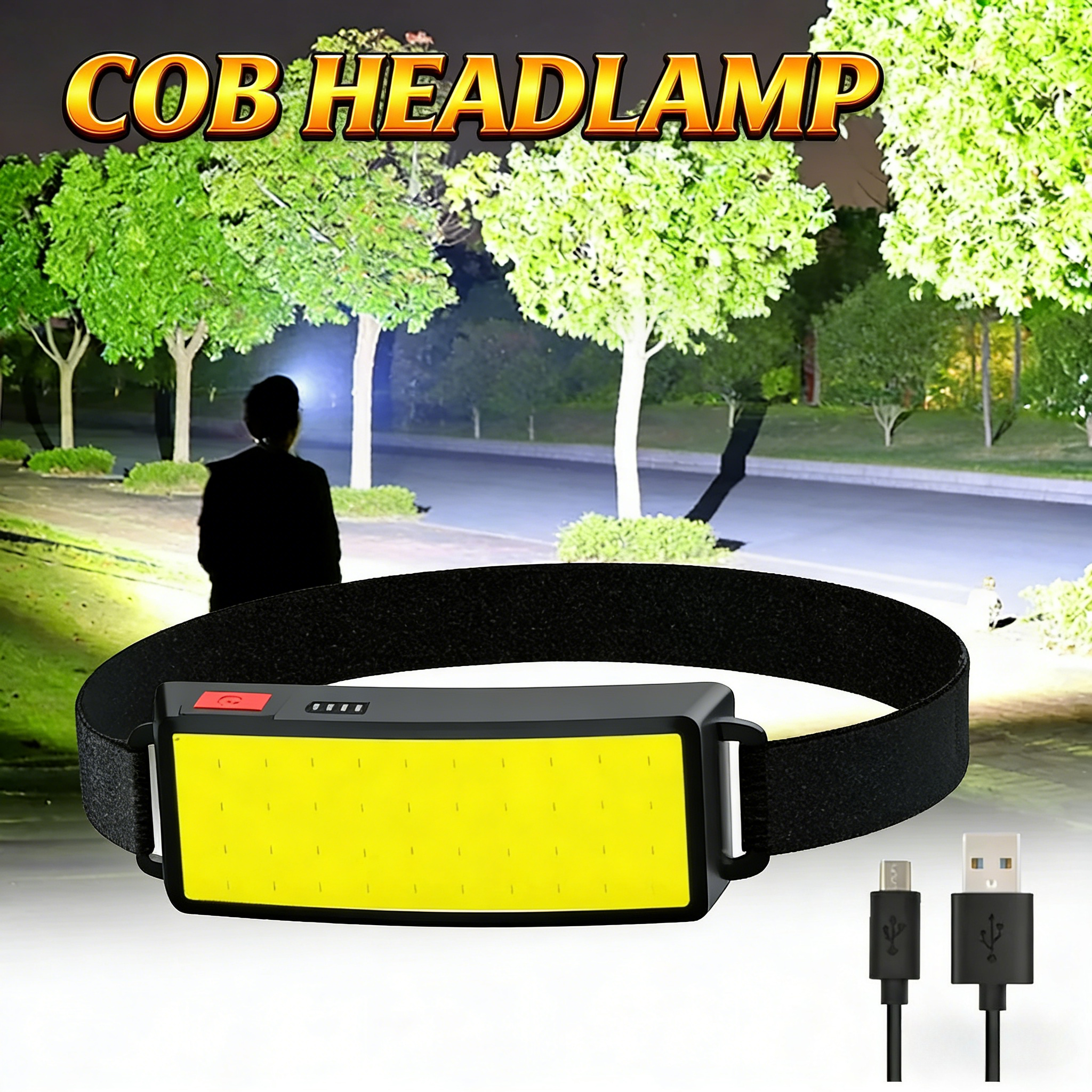 COB Portable LED Headlights Ou - Fish Finder Battery recensione e prezzo