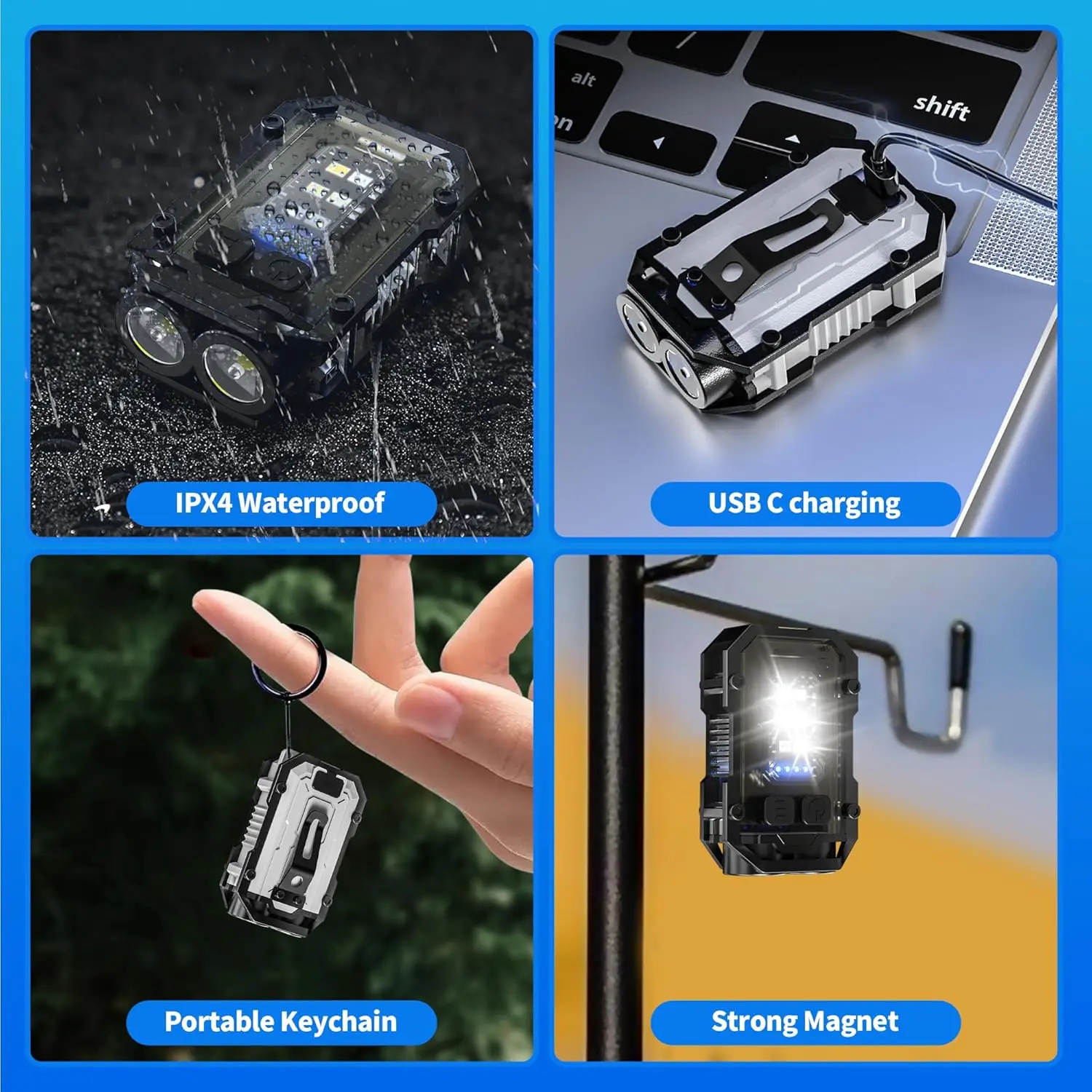 Mini COB Keychain Flashlight,C - Fishing Light recensione e prezzo