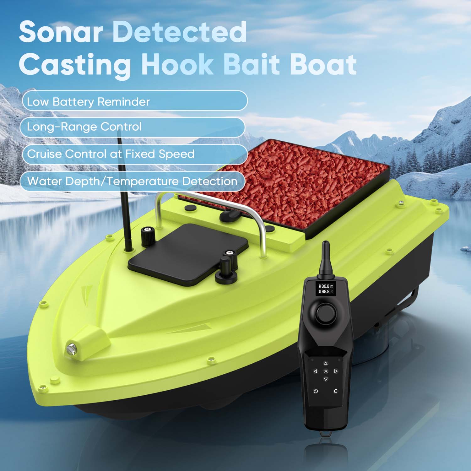D36 RC Fishing Bait Boat with  - Fishing Depth Finder recensione e prezzo