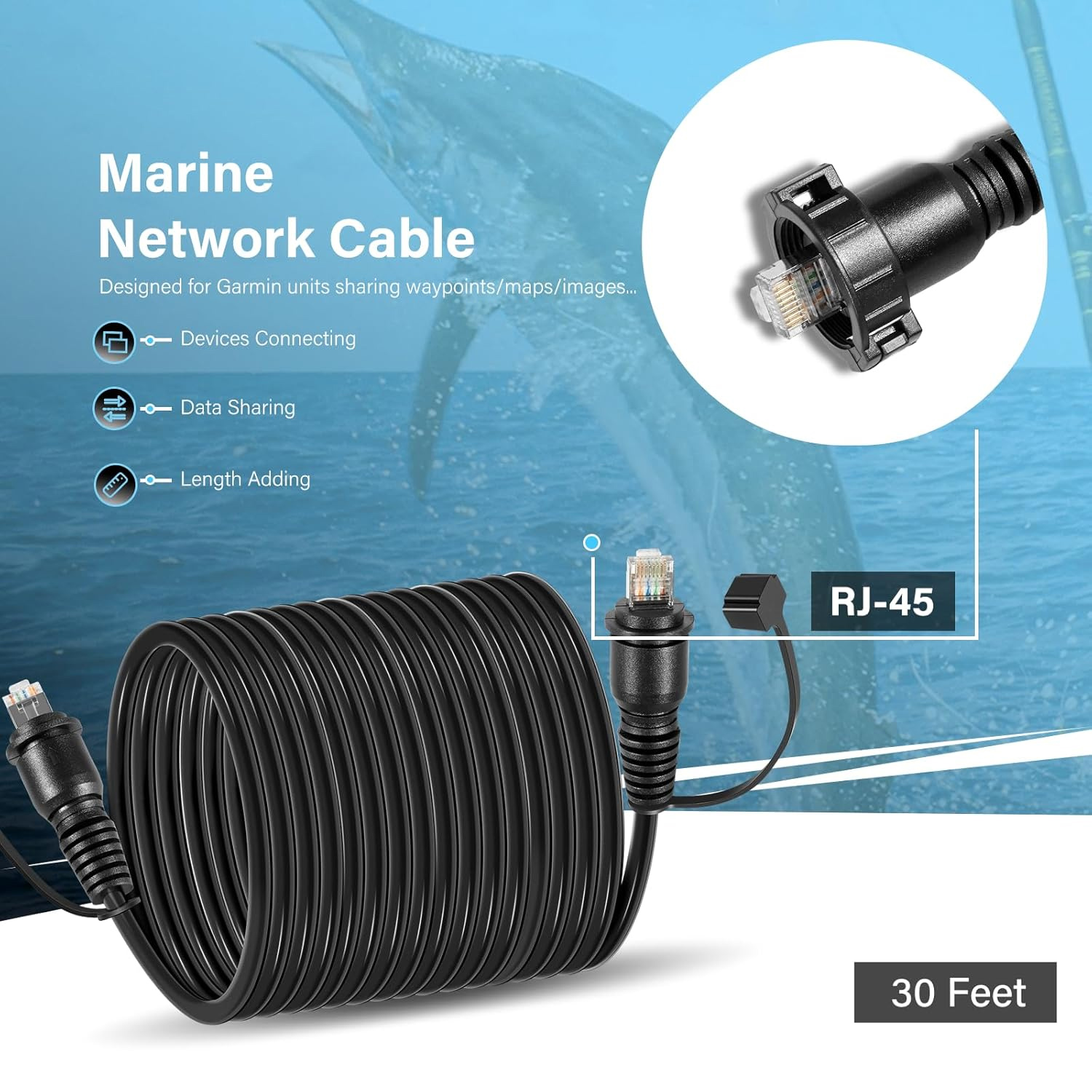 30 Foot Marine Network Cable f - Fish Finder Cable recensione e prezzo